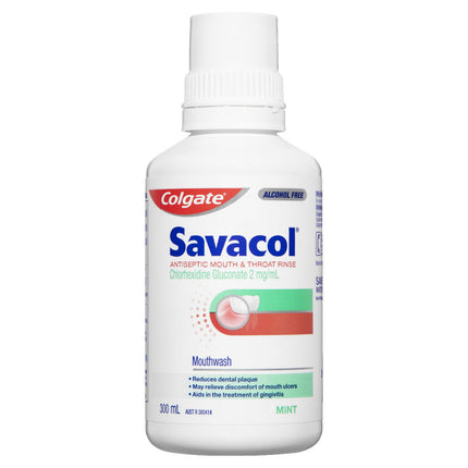 Savacol Alcohol Free Antibacterial Mouthwash Original Mint 300ML