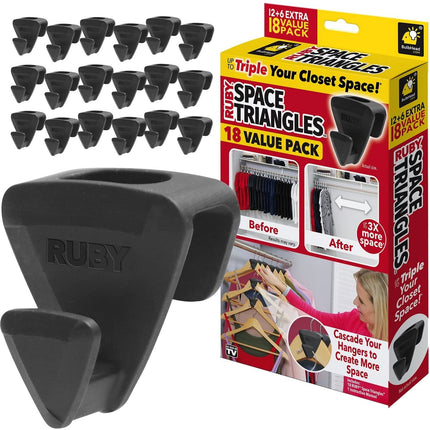 Ruby Space Triangles Ultra Premium Hanger Hooks Triple Closet Space Set 18PCS