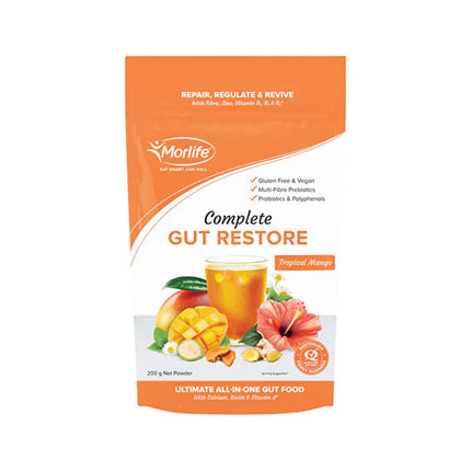 Morlife Complete Gut Restore Tropical Mango 200g
