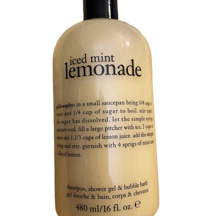 Philosophy Iced Mint Lemonade Shampoo Shower Gel Bubble Bath 480ML