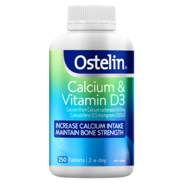 Ostelin Vitamin D and Calcium for Bone Strength and Muscle Function 250 Tablets