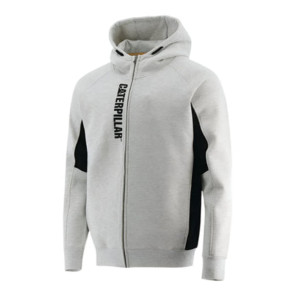 CAT Mens Thompson Full Zip Hoodie Light Heather Grey