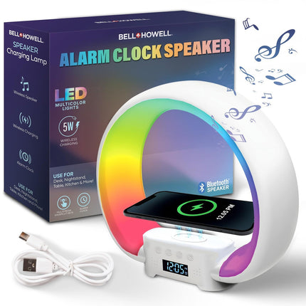 Bell and Howell Speaker Charging Lamp Bar with Wireless Charger and Bluetooth Speaker 0.5 kg