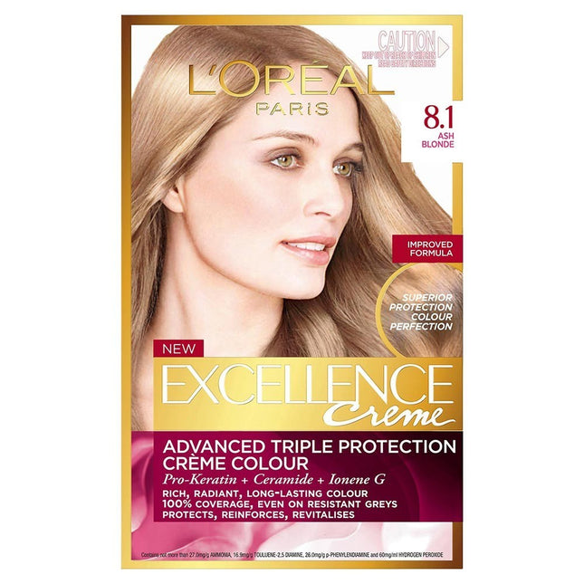 LOrÃ©al Paris Excellence Creme Permanent Hair Colour 8.1 Ash Blonde