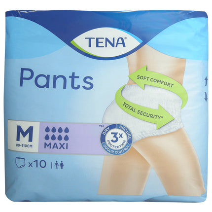 Tena Pants ProSkin Maxi Incontinence Underwear Medium 10 PCS