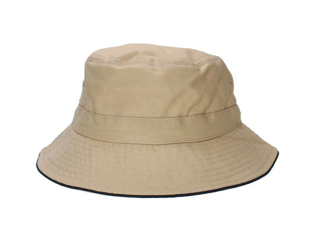 Rigon Jester Reversible Bucket Hat Khaki and Navy M/L