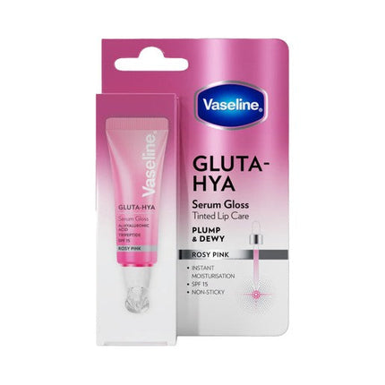 Vaseline Gluta Hya Lip Serum Gloss Rosy Pink 10ml