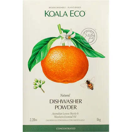 Koala Eco Dishwasher Powder with Lemon Myrtle and Mandarin 1KG
