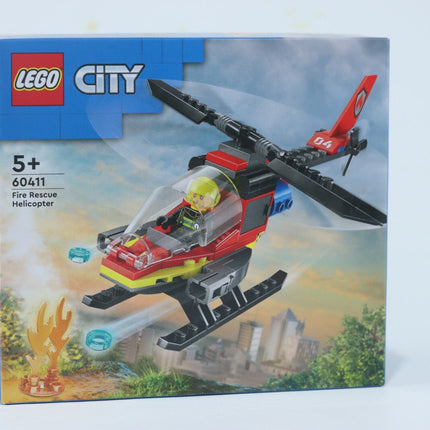 Lego City Fire Rescue Helicopter 60411 Building Toy Playset for Kids 120G
