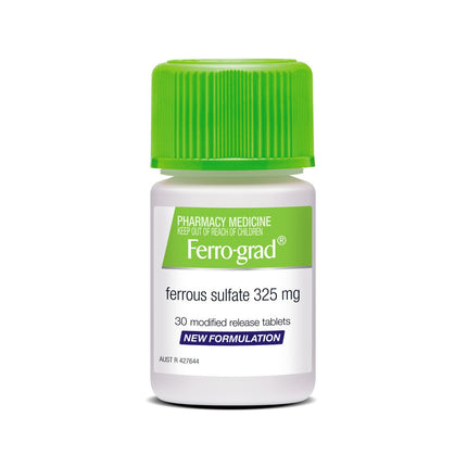 Ferro Grad C Prolonged Release Iron and Vitamin C Supplement Tablets 30 Count
