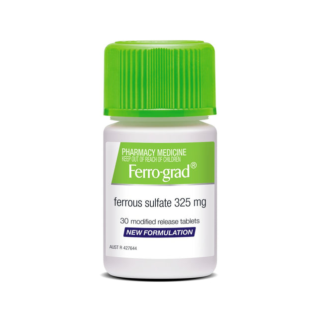 Ferro Grad C Prolonged Release Iron and Vitamin C Supplement Tablets 30 Count