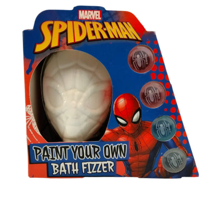 Marvel Paint You Own Bath Fizzer Spiderman Head Shape Kids Bath Bomb New Gift