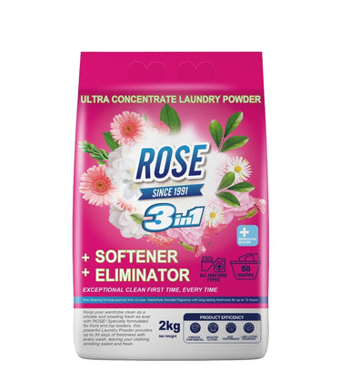 Rose 3 in 1 Ultra Concentrate Laundry Powder with Softener 2kg