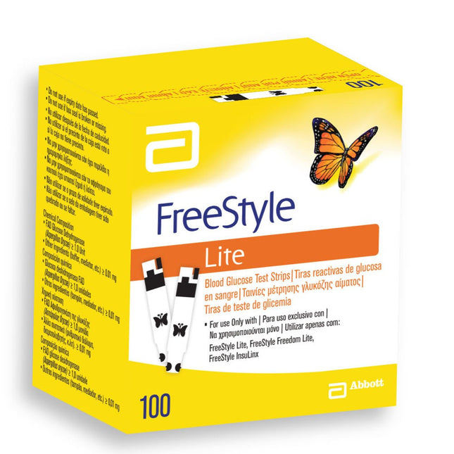 Abbott FreeStyle Lite Test Strips for Blood Glucose Monitoring 100 Strips