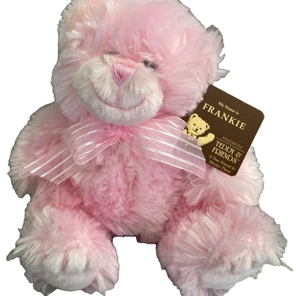 Teddy & Friends Cute Pink Frankie Teddy With Ribbon Soft Toy 28CM