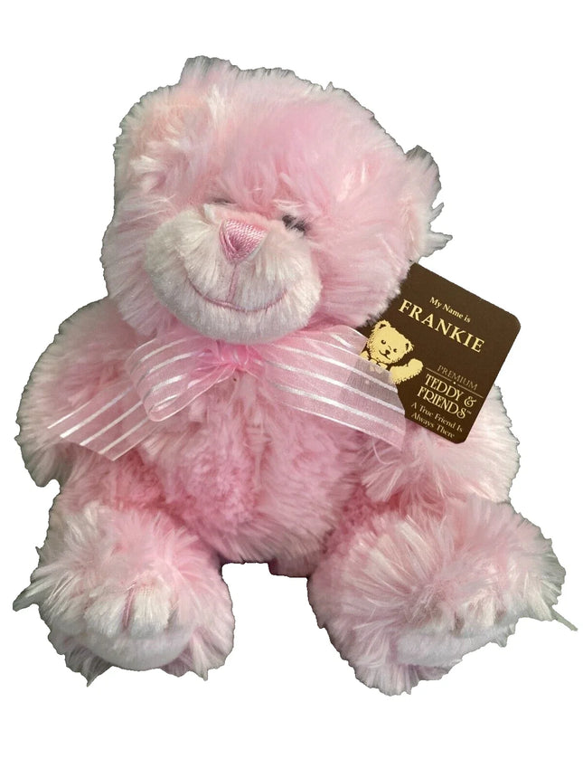 Teddy & Friends Cute Pink Frankie Teddy With Ribbon Soft Toy 28CM