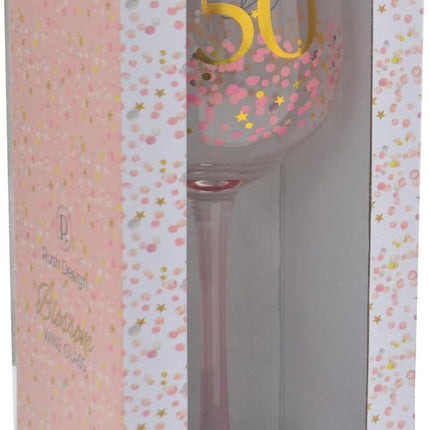Rush Happy Birthday Stemless Wine Glass for Ladies Gift Boxed 450ML