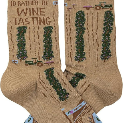 Sock Society Wine Time Novelty Crew Socks