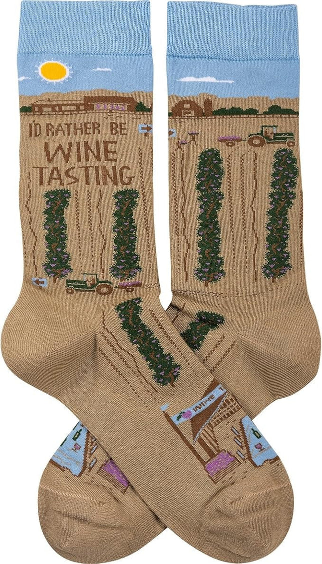 Sock Society Wine Time Novelty Crew Socks