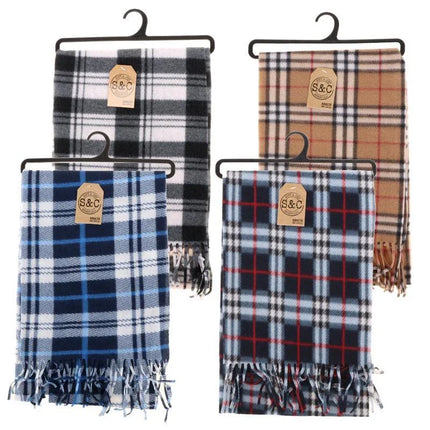 S And C Adult Polar Fleece Scarf 150 25cm Assorted Colours 1pc