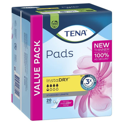 Tena Pad InstaDry Standard Length 20 PCS