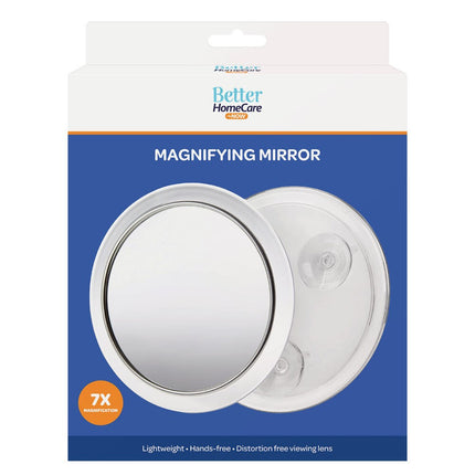 Better Home Care Now Magnifying Mirror with Suction Cups for Makeup and Grooming 17CM
