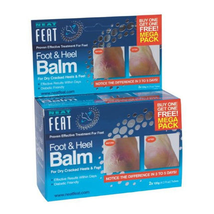 Neat Feat Heel Balm for Dry Cracked Feet Twin Pack 150G