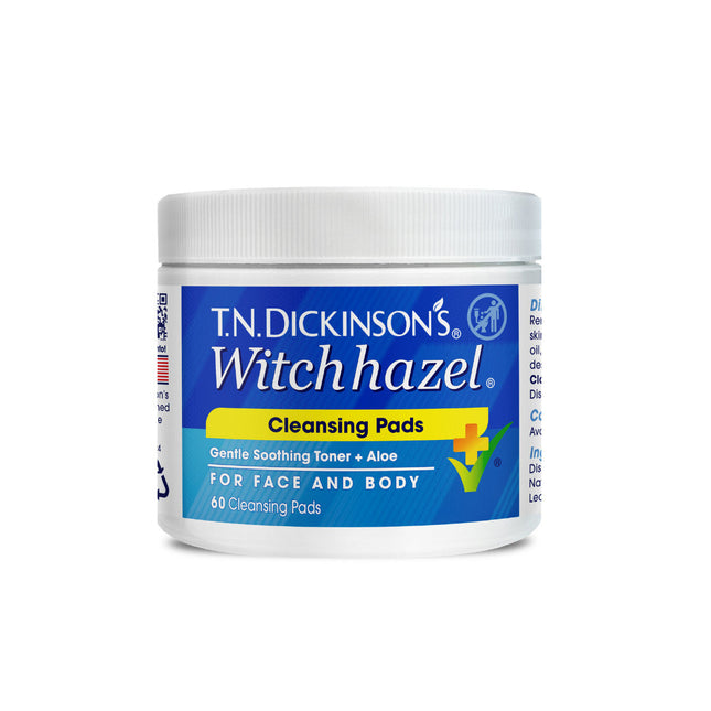 T.N. Dickinsons Witch Hazel Facial Cleansing Wipes for Oily and Blemish Prone Skin 60 Count