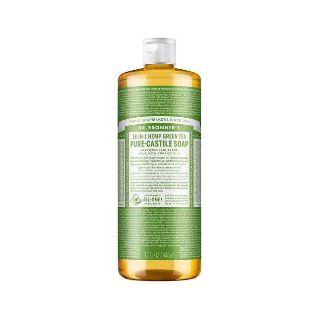 Dr Bronner Cast Soap Green Tea 946ml