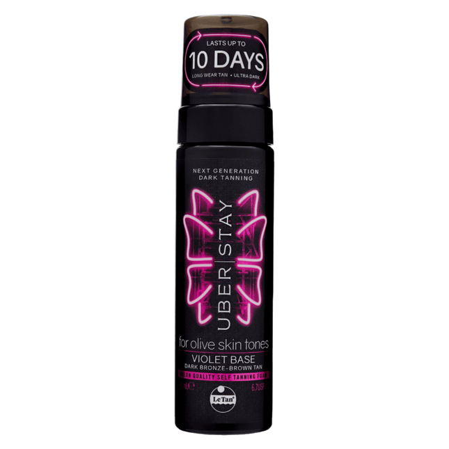 Le Tan Uber Stay Self TANNING Foam for Olive Skin Tones Violet Base 200ml - OhYouLuckyDuck.com.au