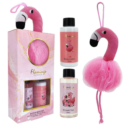 Simply for Me Flamingo Garden Bath and Body Gift Set with Shower Gel 100ML and Body Lotion 100ML