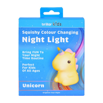 Brillar Kids Squishy Color Changing Night Light Unicorn