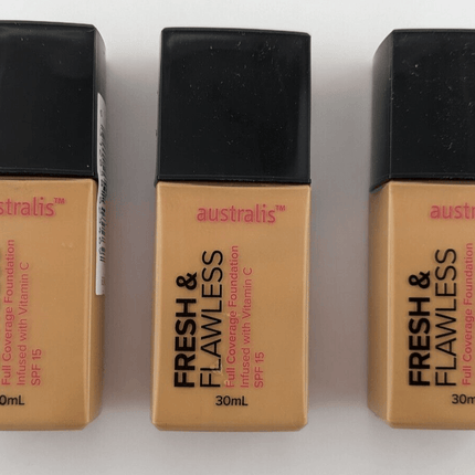 Australis Fresh & Flawless Full Coverage Foundation Golden Beige - OhYouLuckyDuck.com.au