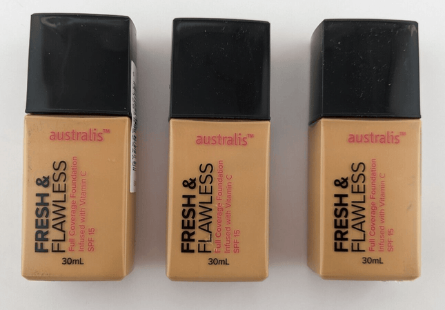 Australis Fresh & Flawless Full Coverage Foundation Golden Beige - OhYouLuckyDuck.com.au