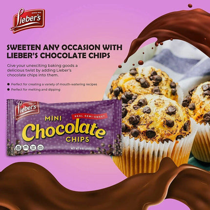 Lieber's Real Semi Sweet Mini Chocolate Chips 255g
