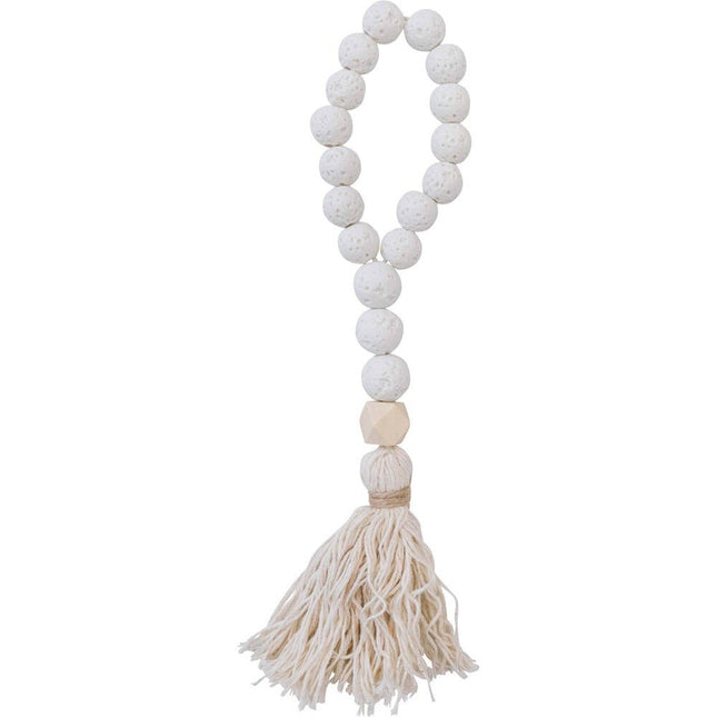 Lavida Beaded Stone Hanger With Tassel Hanging Ornament Decor