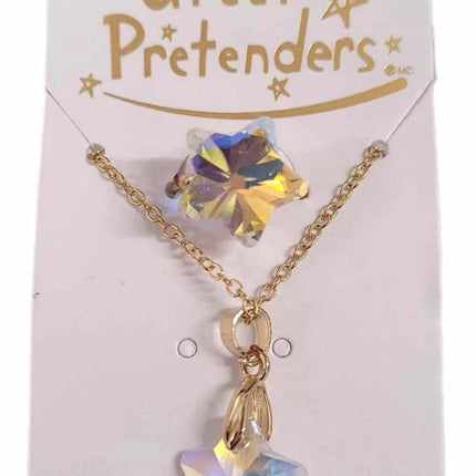 Great Pretenders Set Necklace And Earrings Holographic Star 90414
