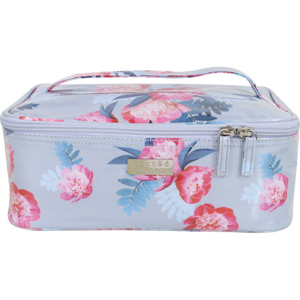 Wicked Sista Peony Blooms Floral Print Medium Beauty Case for Makeup and Skincare
