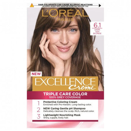 LOrÃ©al Paris Excellence Creme Permanent Hair Colour 6.1 Light Ash Brown