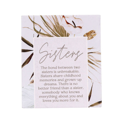 Splosh Palm Cove Ceramic Sisters Verse Plaque Home Decor