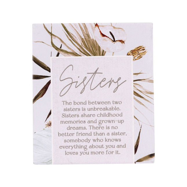 Splosh Palm Cove Ceramic Sisters Verse Plaque Home Decor