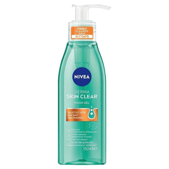 Nivea Derma Skin Clear Wash Gel for Blemish Prone Skin 150ML