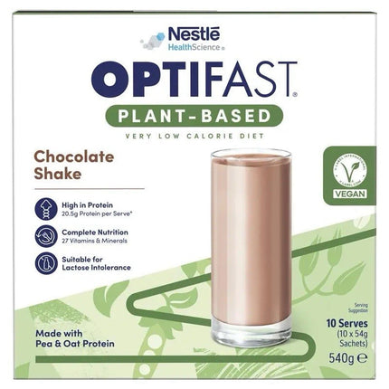 Optifast Plant Based Chocolate Meal Replacement Bars 10 x 54g
