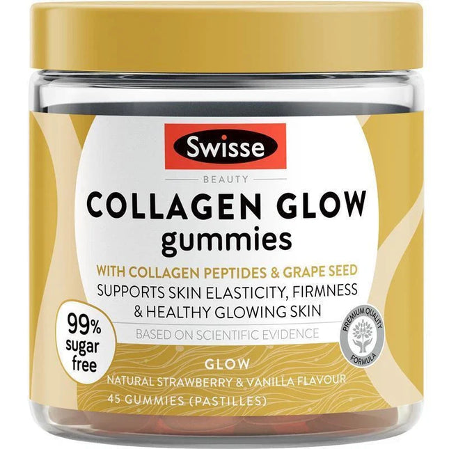 Swisse Beauty Collagen Glow Gummies For Skin Elasticity And Firmness 45 Pack