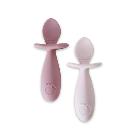 Plum Silicone Easy Grip Spoon Set Dusty Berry 2PCS