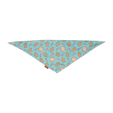 Splosh Christmas Gingerbread Cotton Dog Bandana Green/Red 70x25cm