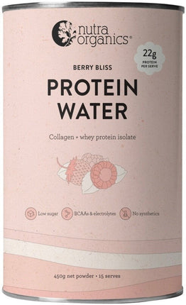 Nutra Organics Protein Water Berry Bliss 450G