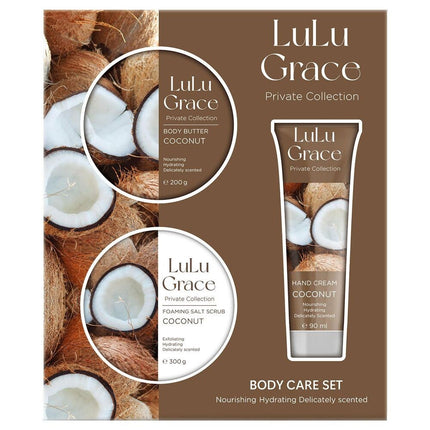 Lulu Grace Coconut Body Care Gift Set 3 Piece