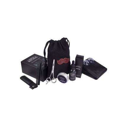 Men's Republic 6 Piece Beard Grooming Kit with Bag and Apron 30ML 30G 60ML