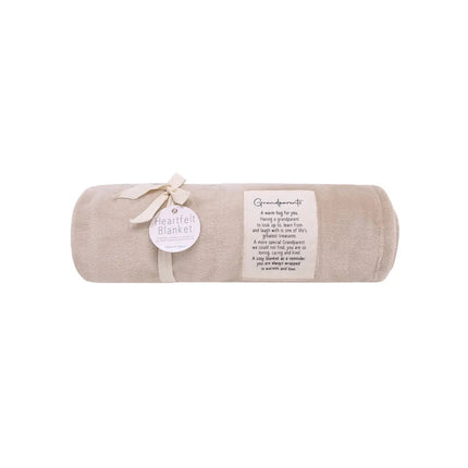 Splosh Heartfelt Grandparents Blanket Super Soft Fleece Throw with Loving Verse 150CM x 120CM